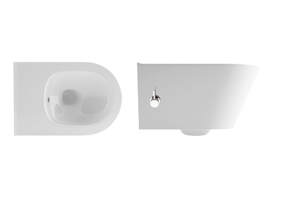 AVVA Rim-Art Wall-Hung Closet - With Integrated Tap (cold water connection) - (100316)